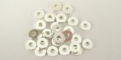 Silver plated Brass Disc 6mm flat 60 pack-findings-Beadthemup