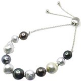 Eva Baroque South and Tahitian Pearl Silver adjustable Bracelet-jewellery-Beadthemup