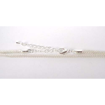 Base Metal necklace 3mm Chain 45cm +extn