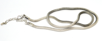 Base Metal necklace 3mm Chain 45cm +extn