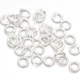 Base Metal Jump ring 8mm SILVER 50 pack-findings-Beadthemup