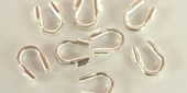 Base Metal Wire Guardian SILVER 200 pack-crimps and wire guardians-Beadthemup