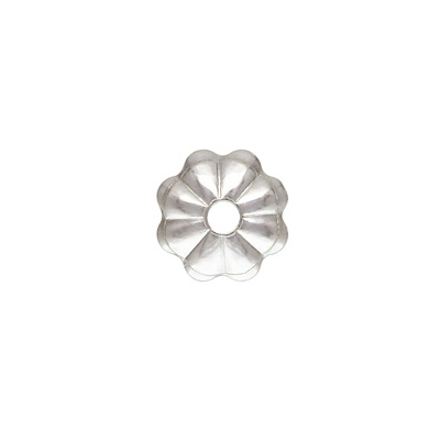 Sterling silver Flower Cap 4mm 20 pack