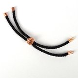 Rose Gold plate Cord adjustable Bracelet-findings-Beadthemup