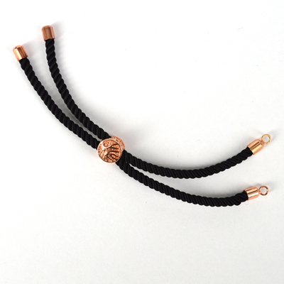 Rose Gold plate Cord adjustable Bracelet