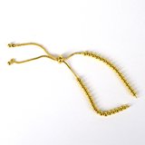 Gold plate Beaded adjustable Bracelet-findings-Beadthemup