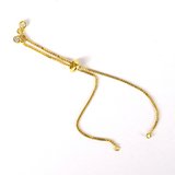 Gold plate Chain adjustable Bracelet-findings-Beadthemup