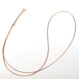Sterling Silver ROSE Gold plate Lariat 85cm 1mm chain sliding ball w pearl cups-findings-Beadthemup