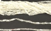 Clear Quartz Pol.Rectangle app 6x3mm str app 60 beads-beads incl pearls-Beadthemup