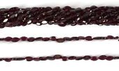 Garnet Fac.flat oval app 7x4mm str 55 beads-beads incl pearls-Beadthemup