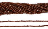 Garnet Fac.Rondel 2.5x 1.8mm str app 260 beads-beads incl pearls-Beadthemup