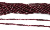 Garnet Fac.Rondel 2.5x 1.8mm str app 260 beads-beads incl pearls-Beadthemup