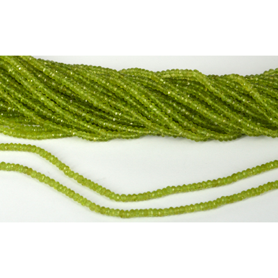 Peridot Fac.Rondel 3.7x2.5mm str 140 beads