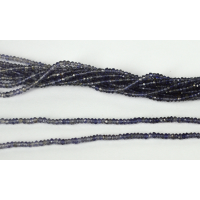 Iolite Shaded light-dark-light Fac.Rondel 2.5x 1.8mm str app 260 beads