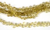 Lemon Topaz Fac.Top drill Briolette app 7x5mm str 60 beads-beads incl pearls-Beadthemup