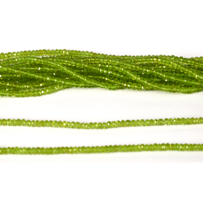 Peridot Fac.Rondel 4x3mm str 150 beads