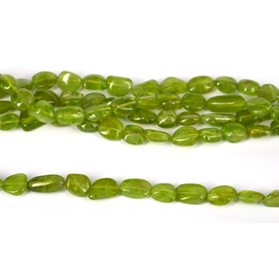 Peridot Pol.Nugget 11x8mm str app 38 beads