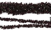 Garnet Fac.Top drill Teardrop app 8x3mm str app 150 beads-beads incl pearls-Beadthemup