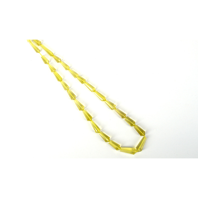 Lemon Topaz Fac.Spears Graduated  app 13-19mm str 26 beads