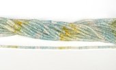 Aquamarine Fac.Rondel multicolour 4x3mm str 130 beads-beads incl pearls-Beadthemup