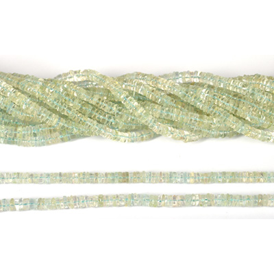 Aquamarine Pol.Wheel 6x2mm str 190  beads