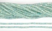 Aquamarine Fac.Rondel 3x2mm str 130 beads-beads incl pearls-Beadthemup