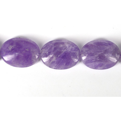 Amethyst Cape Pol.Oval 40x30mm str 10 beads