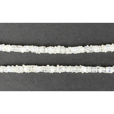 Moonstone Pol.Square Heshi 3.5mm str app 260 beads