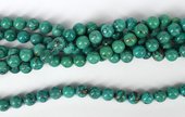 Turquoise Pol.Round 9.5mm str 41 beads-beads incl pearls-Beadthemup
