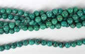 Turquoise Pol.Round 9.5mm str 41 beads-beads incl pearls-Beadthemup