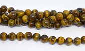 Tiger Eye Polished Round 14mm strand 28 beads-beads incl pearls-Beadthemup