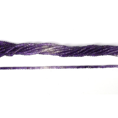 Amethyst Shaded Fac.Rondel 3x2mm str 150 beads