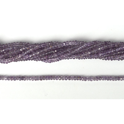 Amethyst Fac.Rondel app 3x2mm str 140 beads