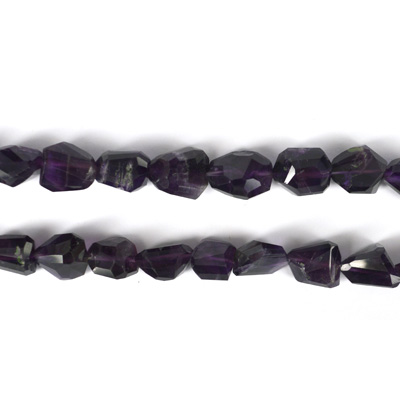 Amethyst Fac.Nugget app 15x9mm str 25 beads