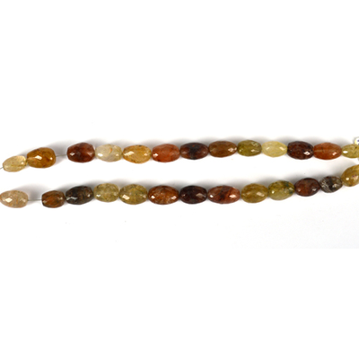 Rutile Quartz Fac.Olive Grad 13-17mm 14 beads