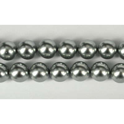 Shell Based Pearl Silver Round 16mm str 25 beads