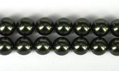 Shell Based Pearl Dk Grey Round 16mm str 25 beads-beads incl pearls-Beadthemup