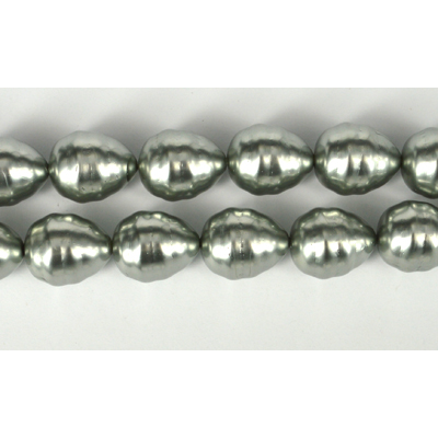 Shell Based Pearl Silver Teardrop 17x14mm per PAIR