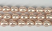 Shell Based Pearl Pink Teardrop 15x12mm Per Pair-beads incl pearls-Beadthemup