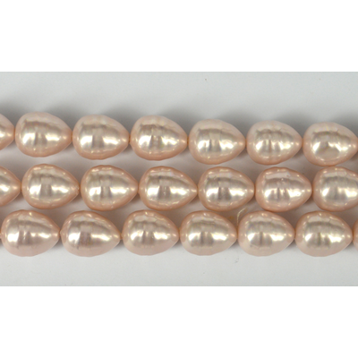 Shell Based Pearl Pink Teardrop 15x12mm Per Pair