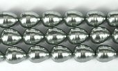 Shell Based Pearl Silver Teardrop 15x12mm Per Pair-beads incl pearls-Beadthemup