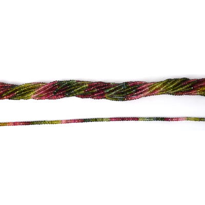 Tourmaline watermelon Fac.Rondel 3x2mm str 170 beads