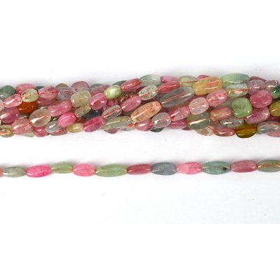 Tourmaline Afganistan Pol.Nugget app 6x8mm str 34 beads