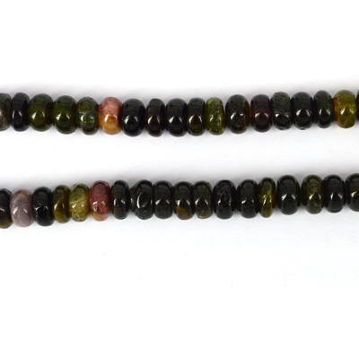 Tourmaline Pol.Rondel 8x4mm str 84 beads