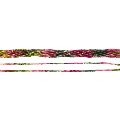 Tourmaline watermelon Fac.Rondel 2.5x1.5mm str 200 beads