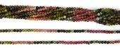 Tourmaline watermelon Pol.Round 3mm str 123 beads-beads incl pearls-Beadthemup