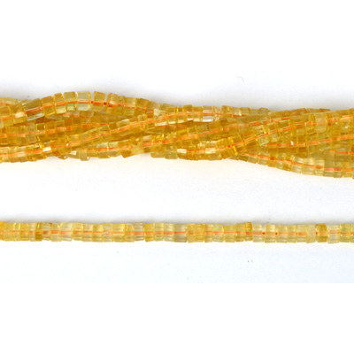 Citrine Pol.Wheel 4x2mm str app 140 beads