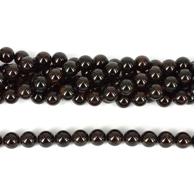 Garnet Pol.Round 12mm str 35 beads