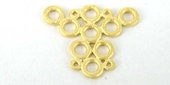 16ct Gold plt Connecter Circles 18.5x15mm 2-findings-Beadthemup