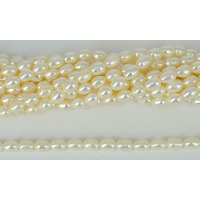 Fresh Water Pearl 6-7x8mm Rice strand 47 pearls
